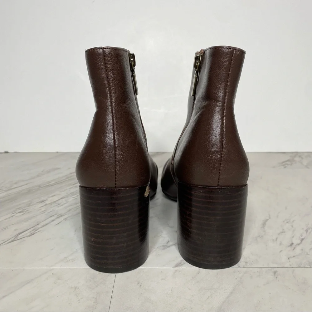 Blondo Tasel Brown Leather Bootie 9M